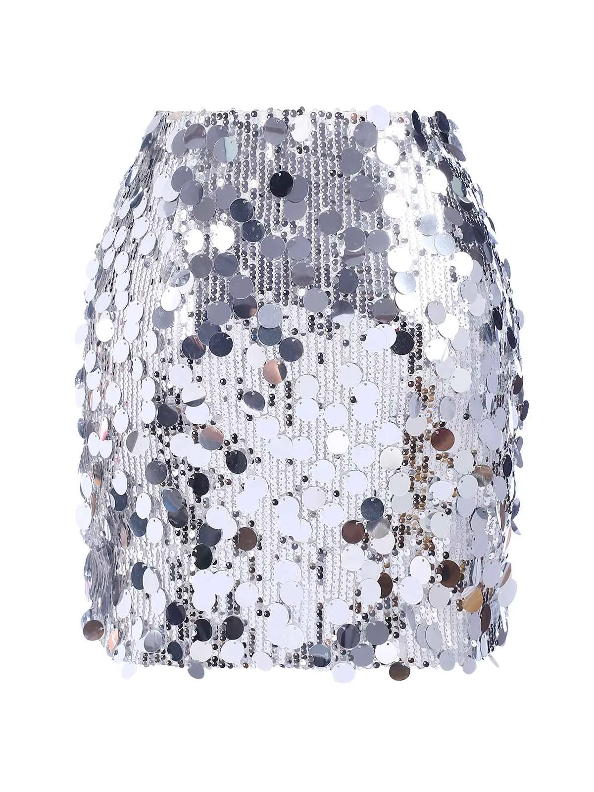 1980s Party Sequined Mini Pencil Skirt