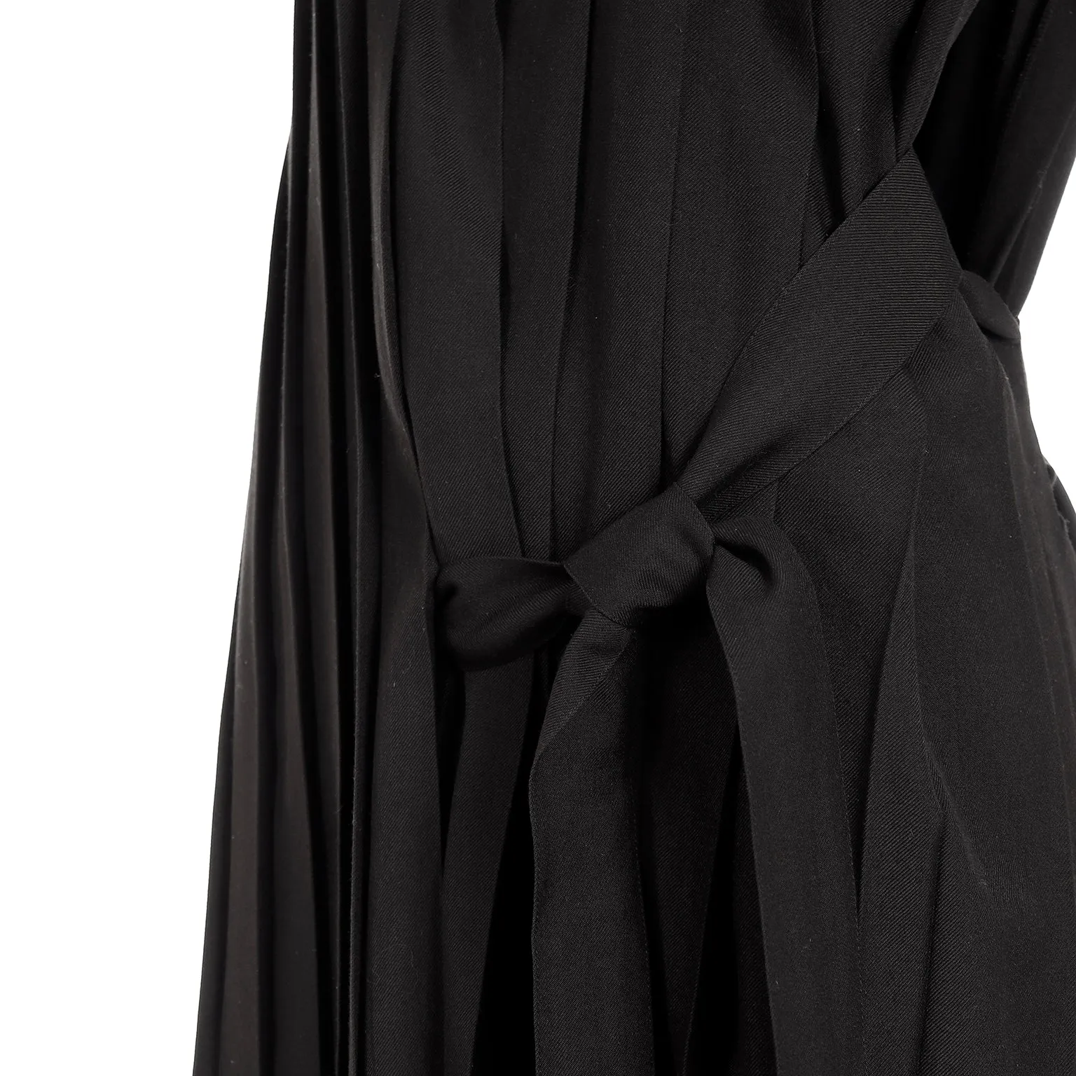 1985 Comme de Garcons Pleated Black Wool Sleeveless Dress