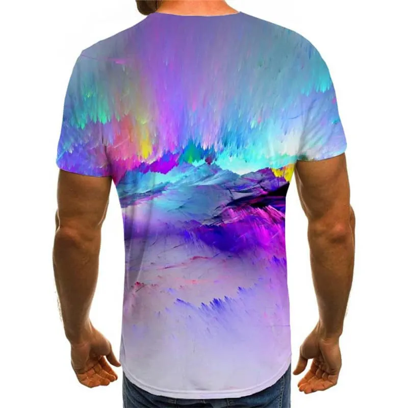 abstract shirt  Casual personality  men's Casual art costume fun geometric colorful art