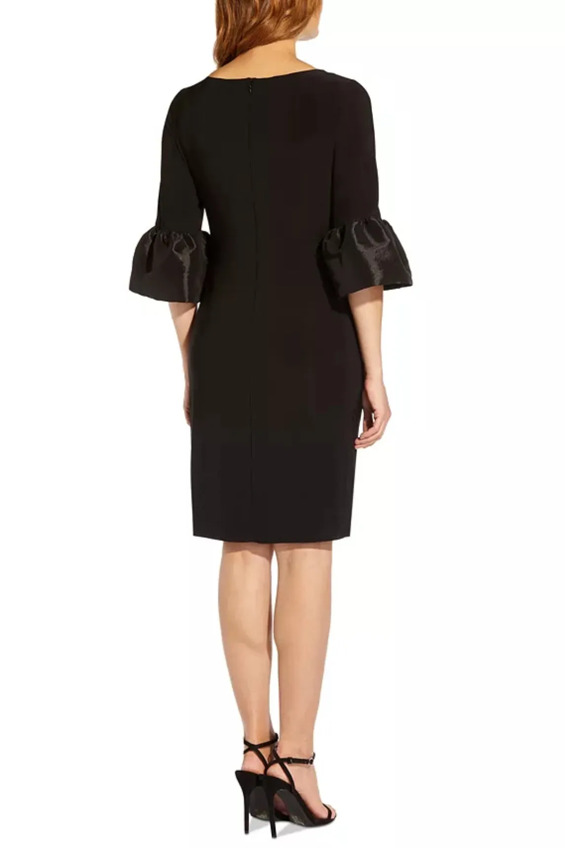 Adrianna Papell Bell-Cuff Draped Jersey Dress