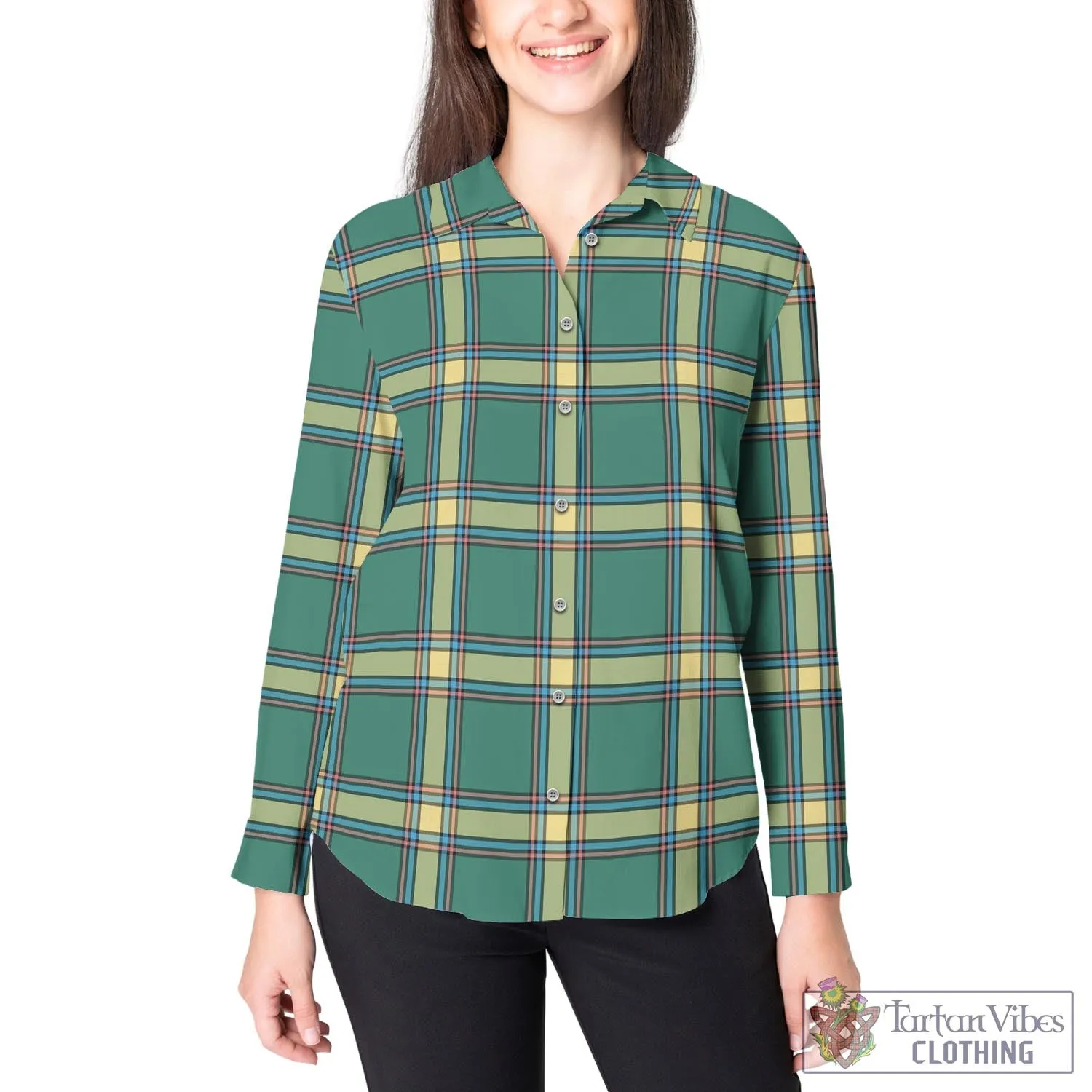 Alberta Province Canada Tartan Women's Casual Shirt