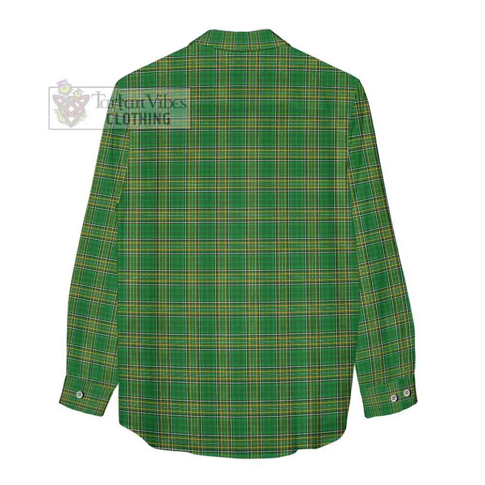 Bamber Irish Clan Tartan Women's Casual Shirt with Coat of Arms