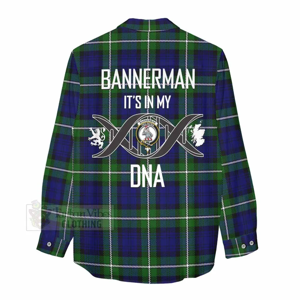 Bannerman Tartan Women's Casual Shirt with Family Crest DNA In Me Style