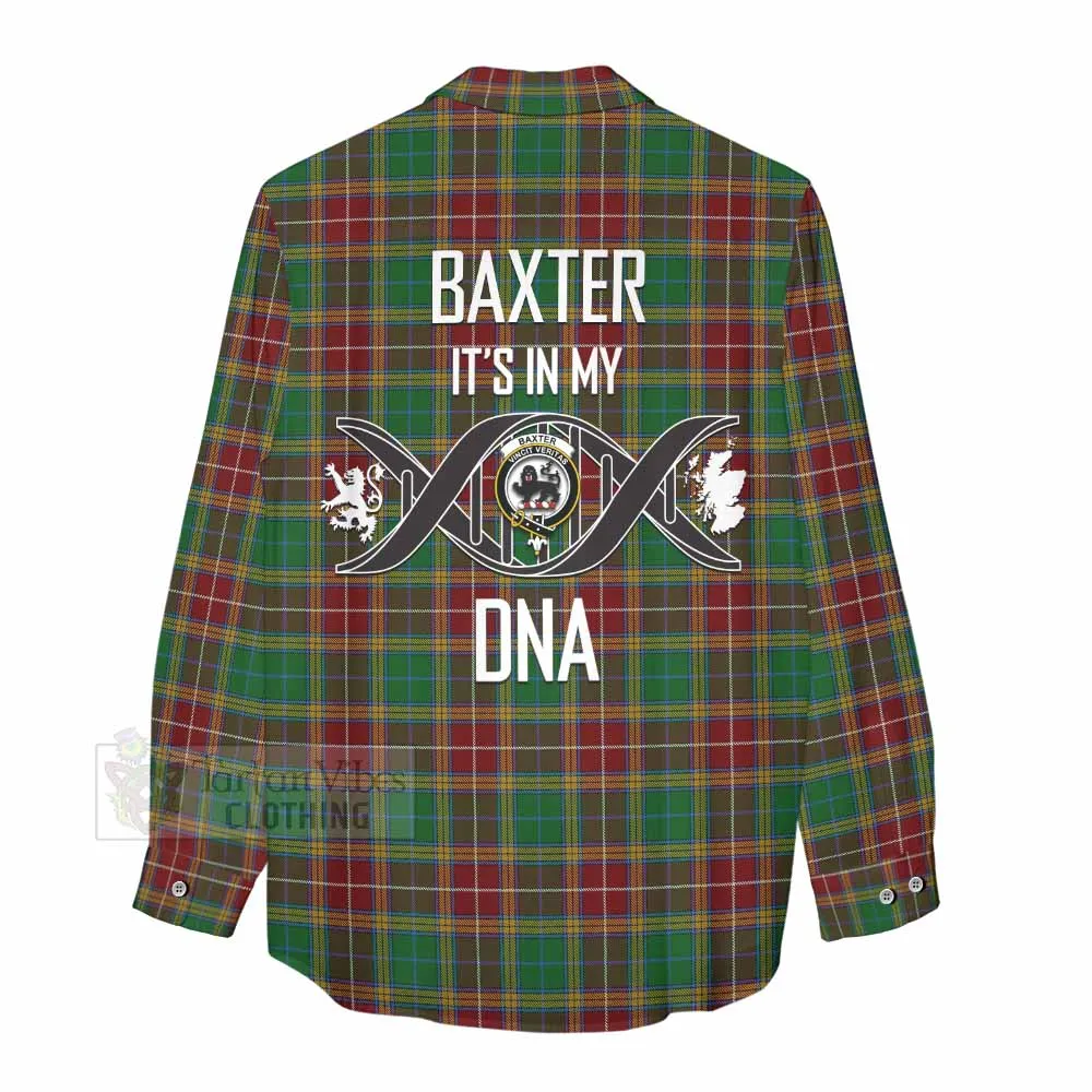 Baxter Tartan Women's Casual Shirt with Family Crest DNA In Me Style