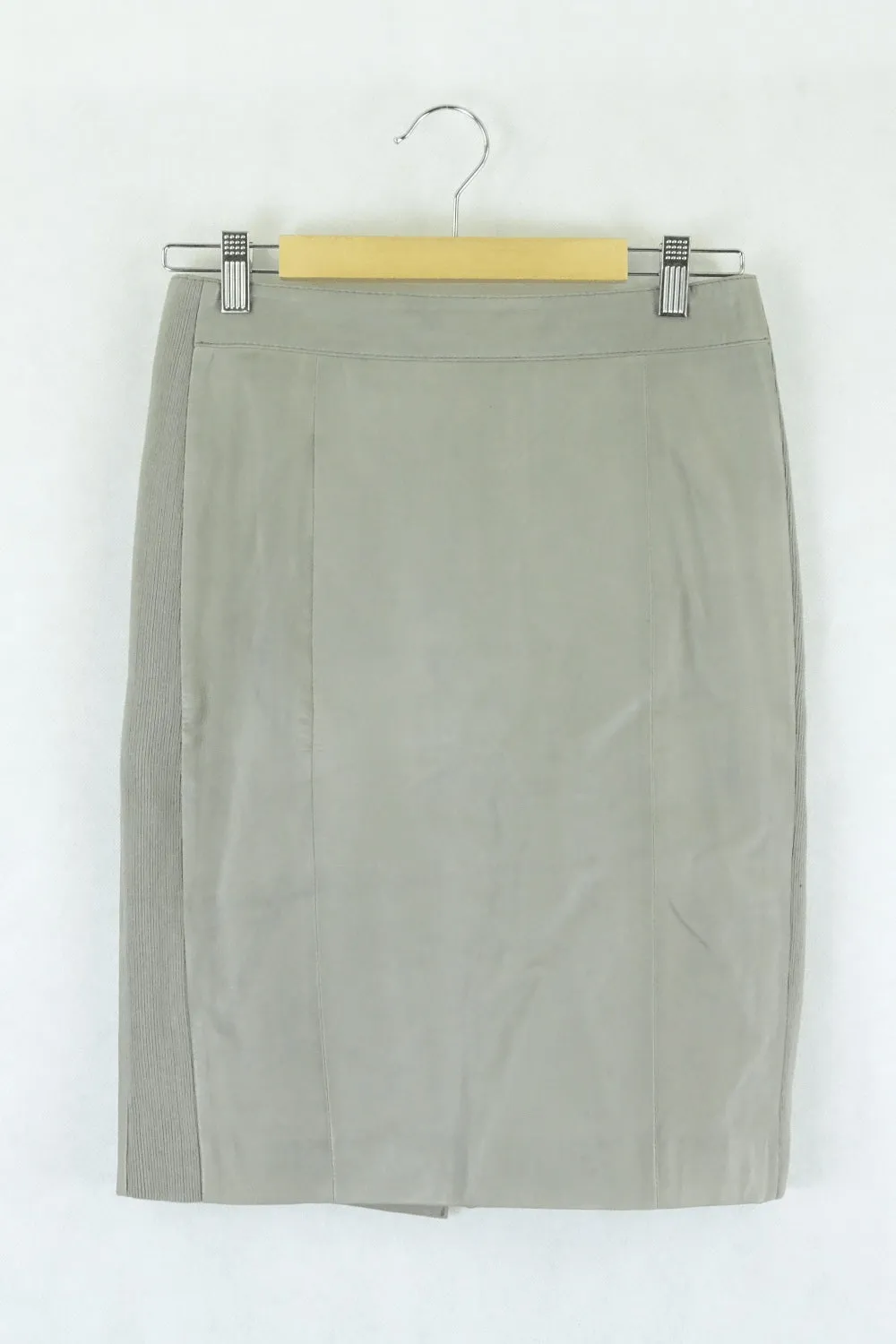 Belair Grey Leather Skirt T2 (M)