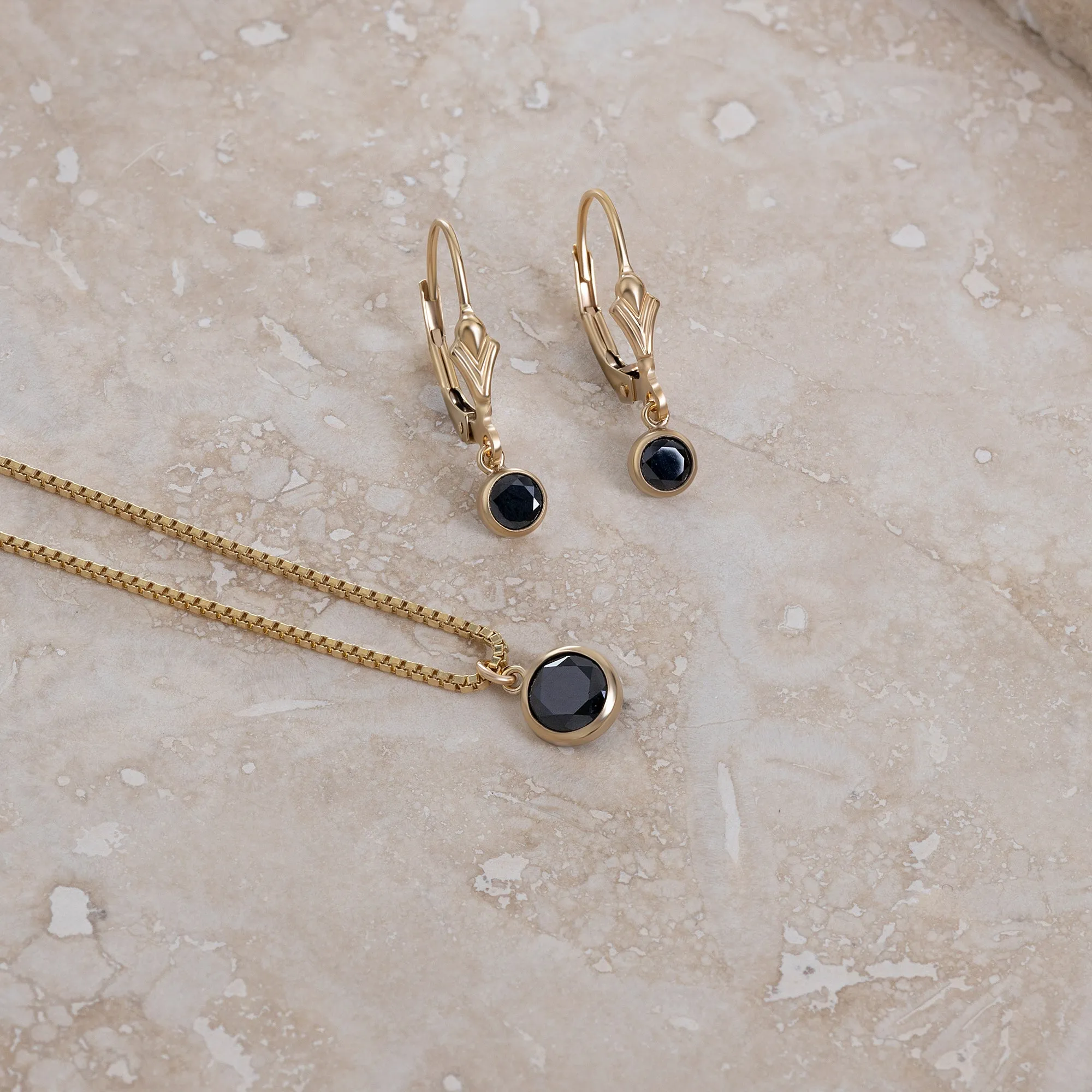 Black Flora Earrings