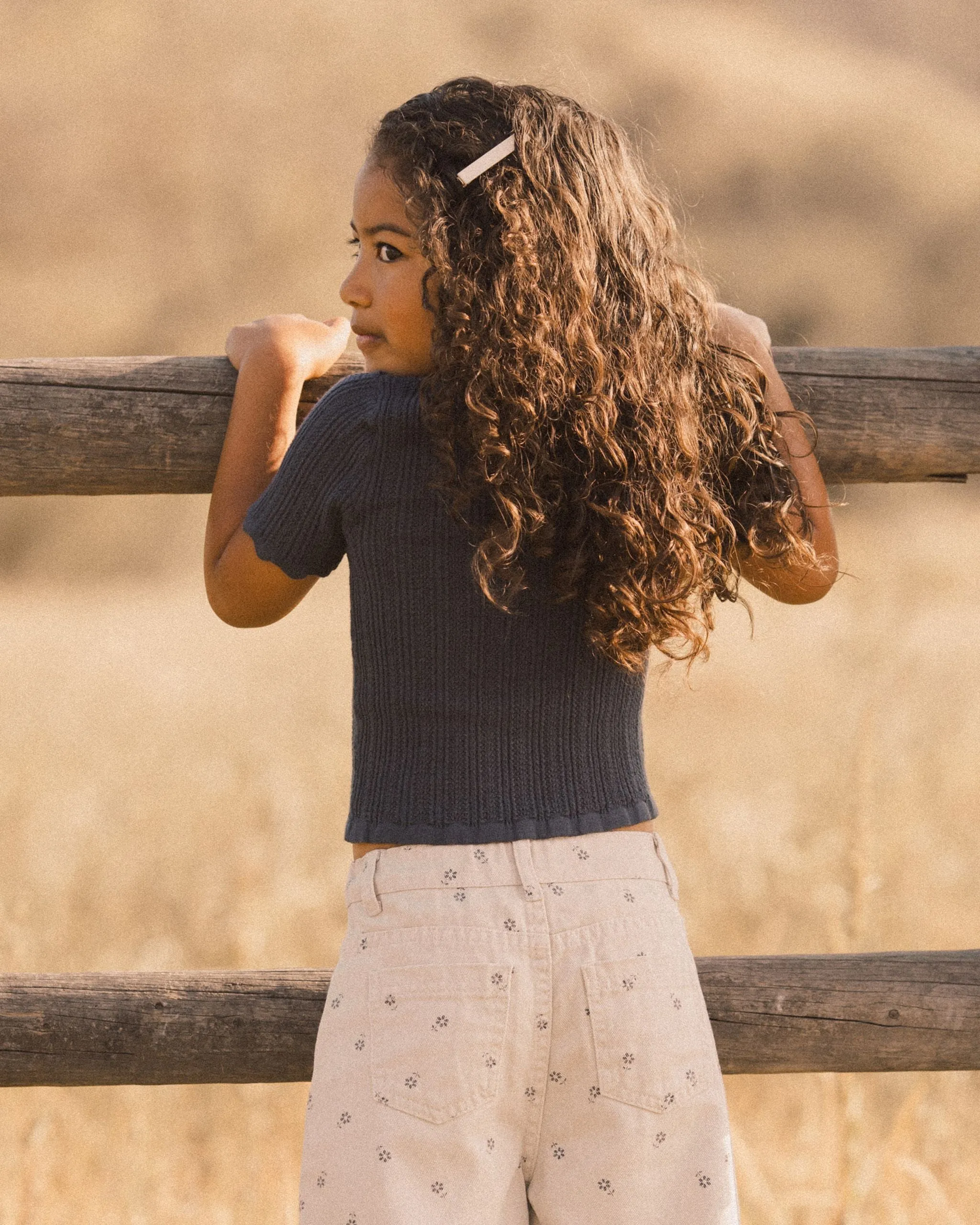 Blue Daisy Straight Leg Pant