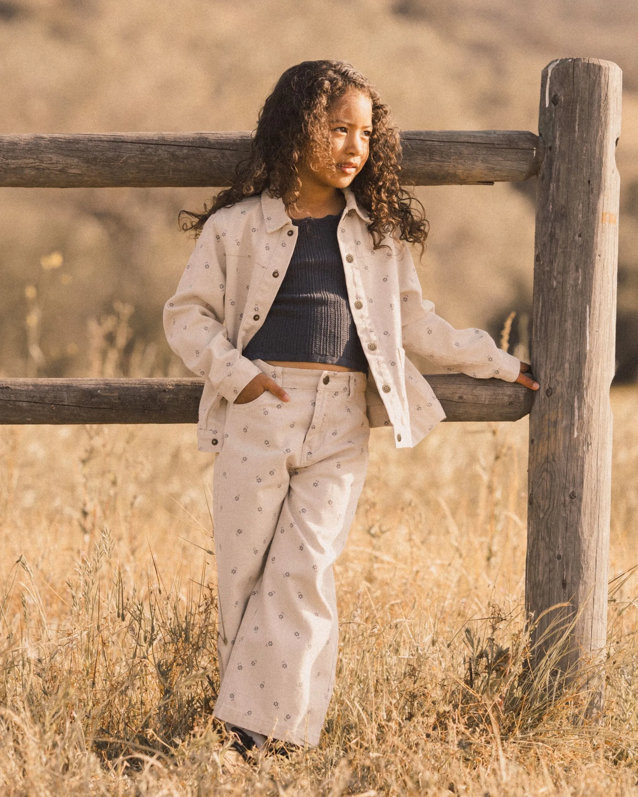 Blue Daisy Straight Leg Pant