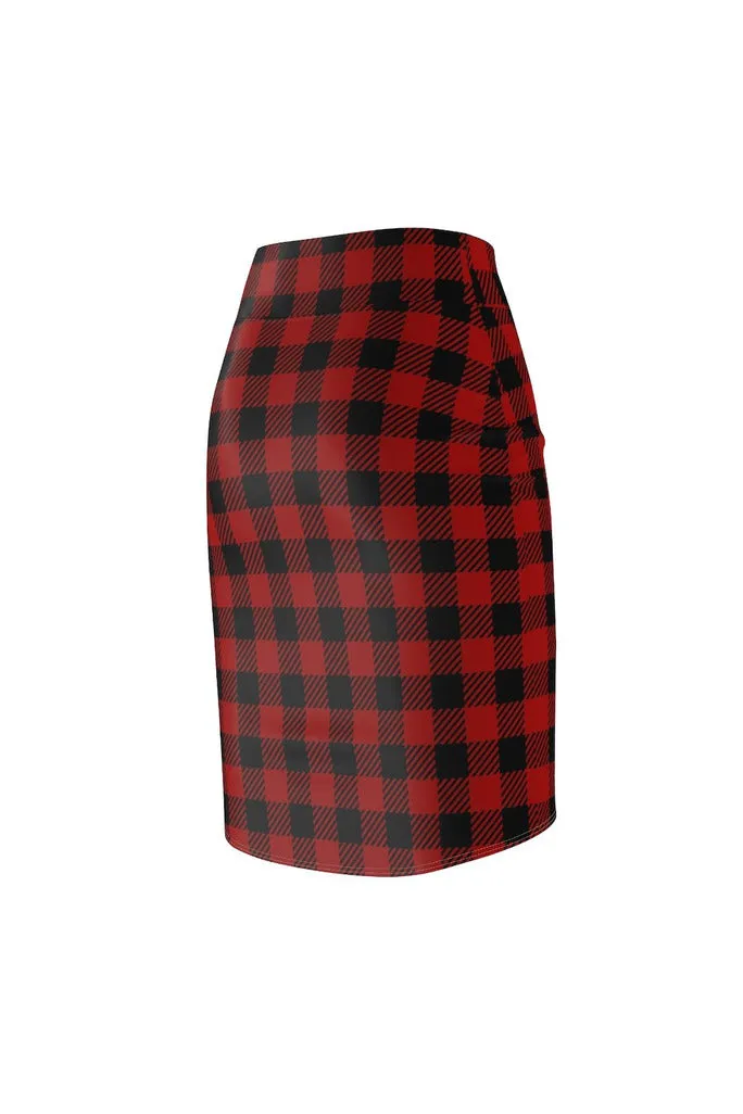 Buffalo Plaid Women's Pencil Skirt