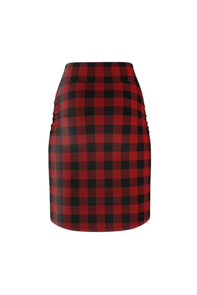 Buffalo Plaid Women's Pencil Skirt