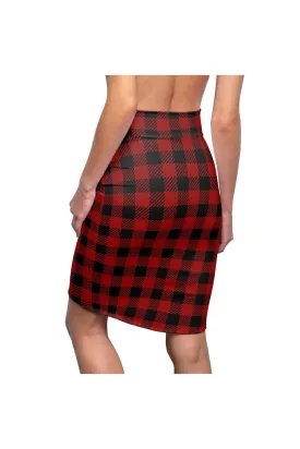 Buffalo Plaid Women's Pencil Skirt