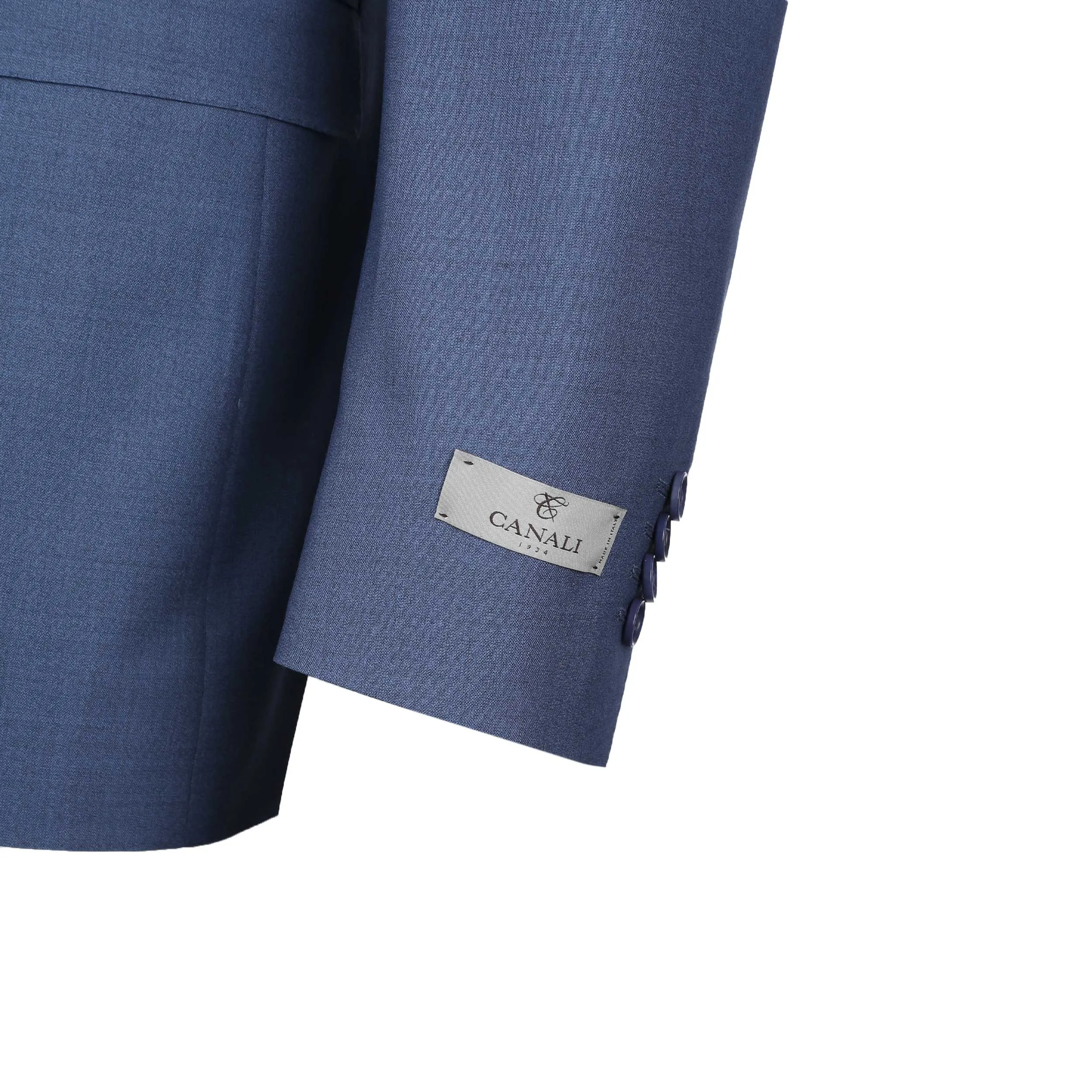 Canali Notch Lapel Milano Suit in Denim Blue