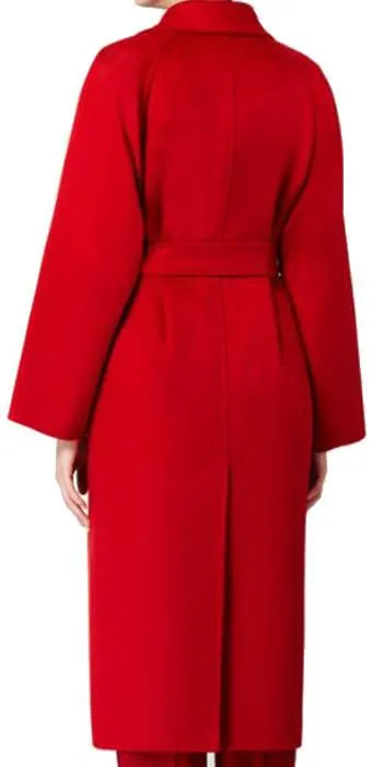 Cashmere & Wool Coat in Red