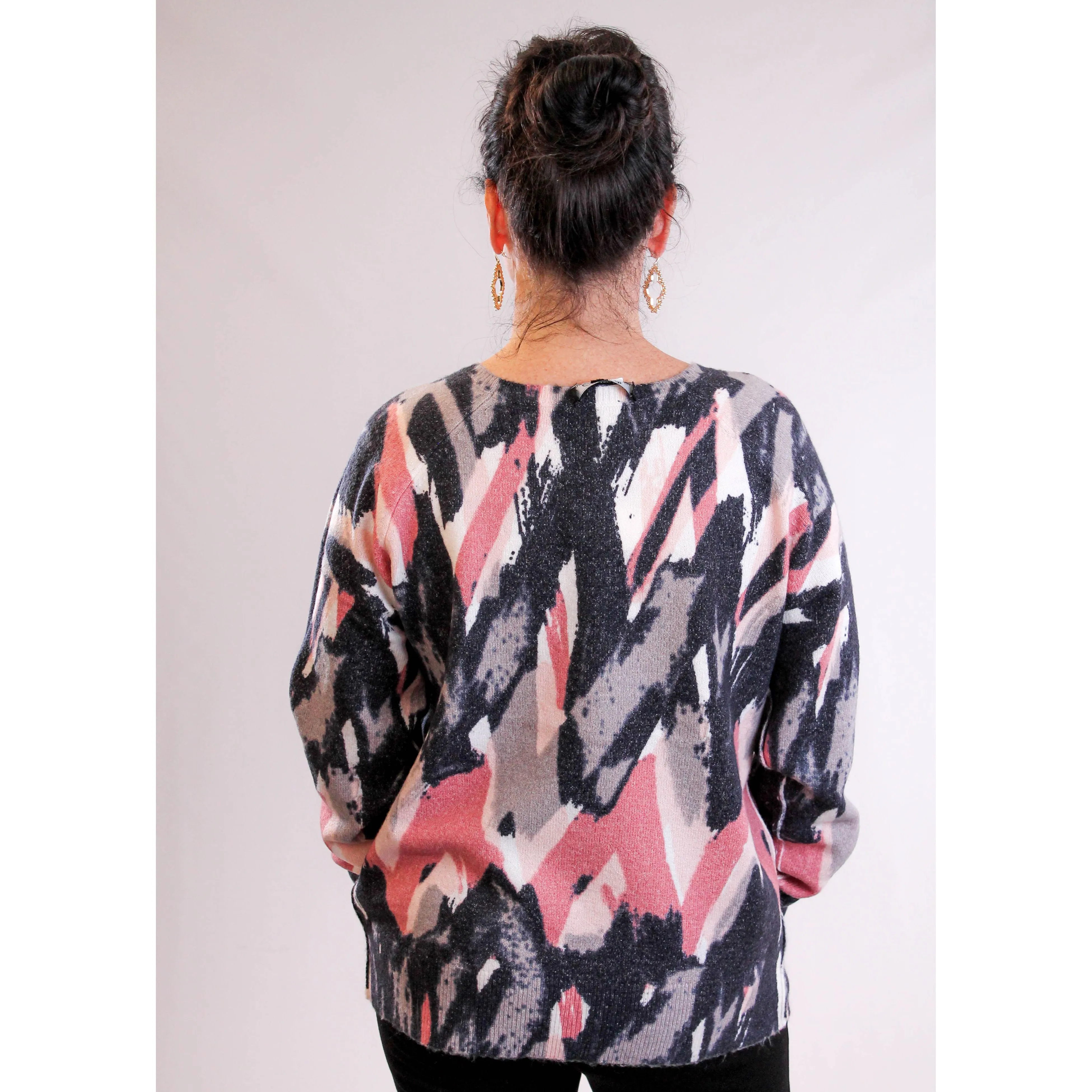 Charlie B Reversible Print Plushy Sweater