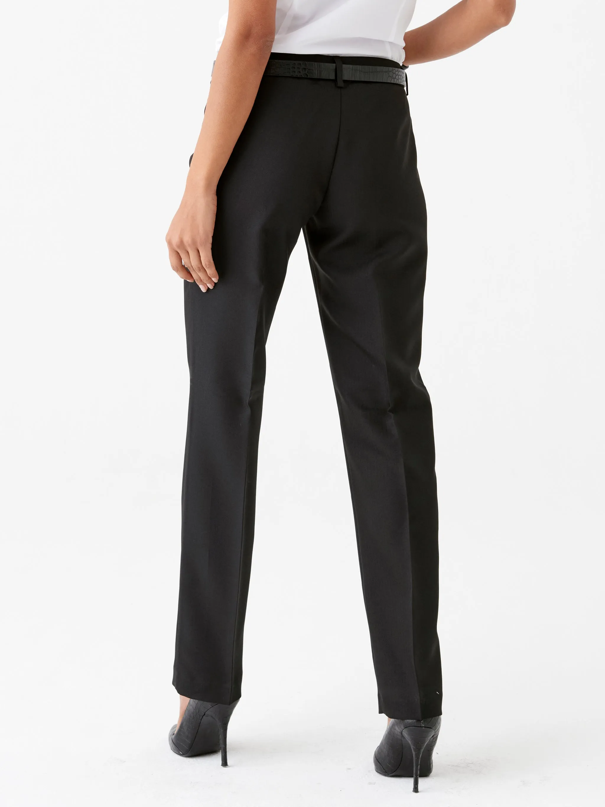 Christine regular fit pants - herringbone blk