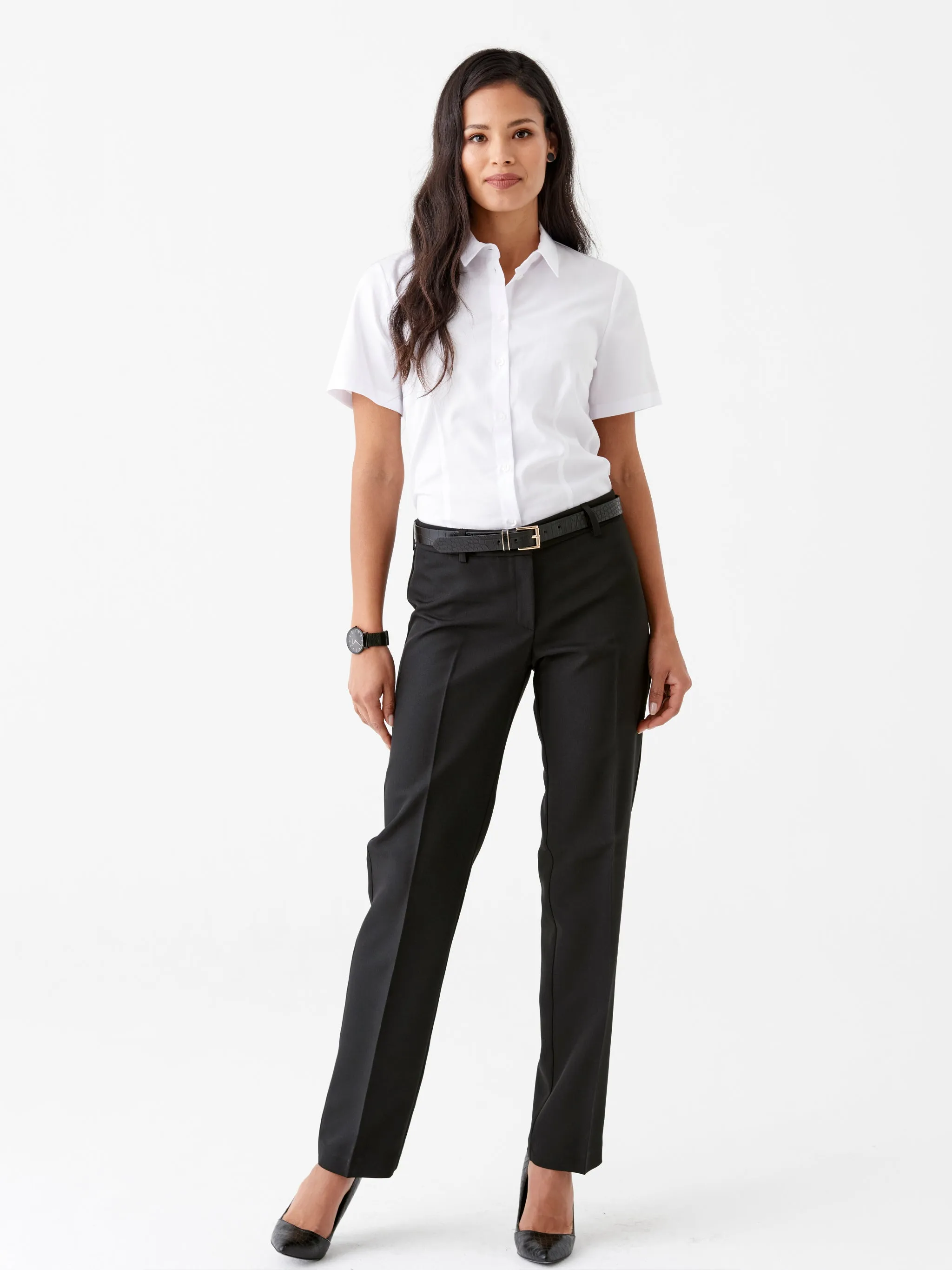 Christine regular fit pants - herringbone blk