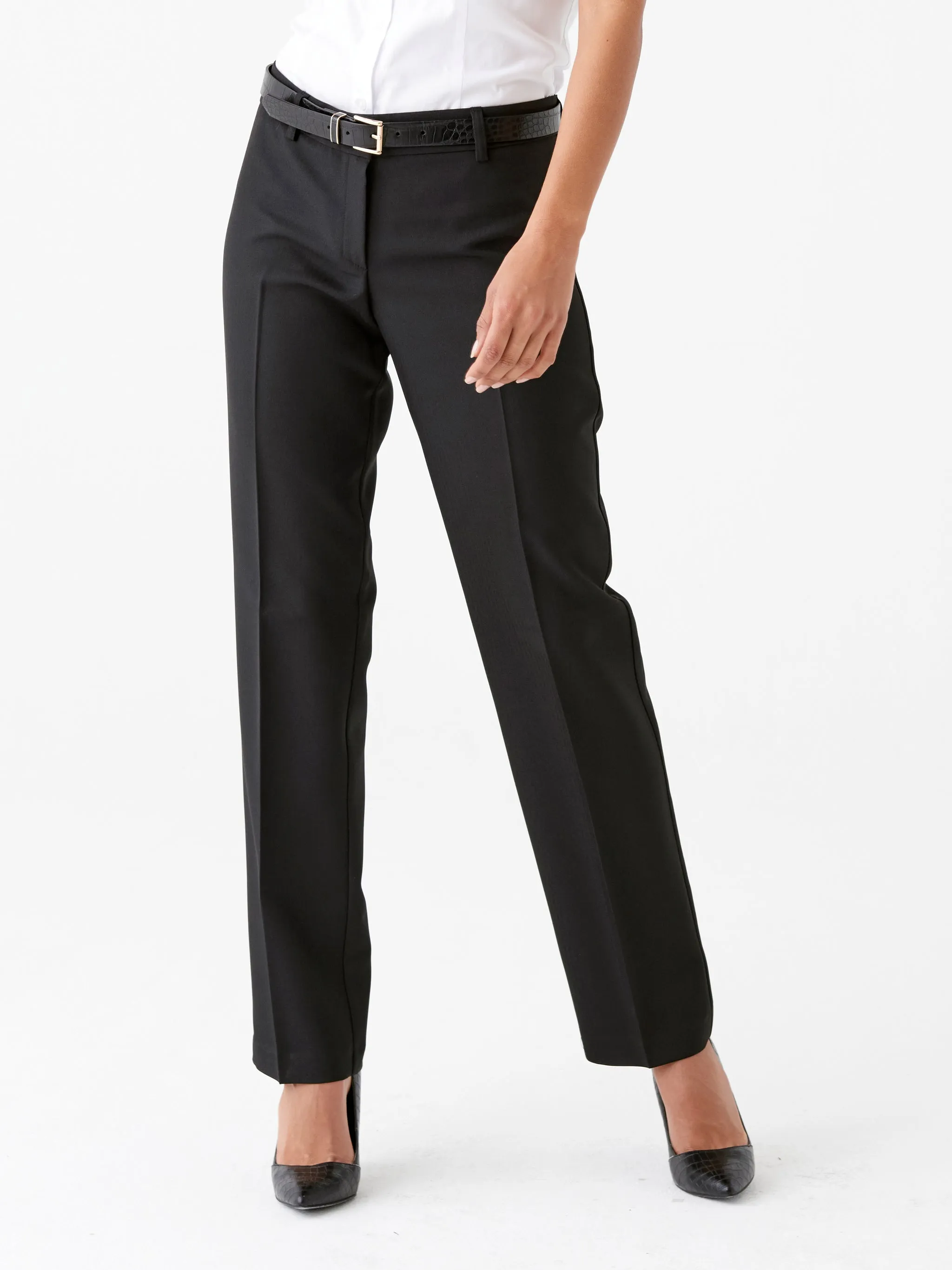 Christine regular fit pants - herringbone blk