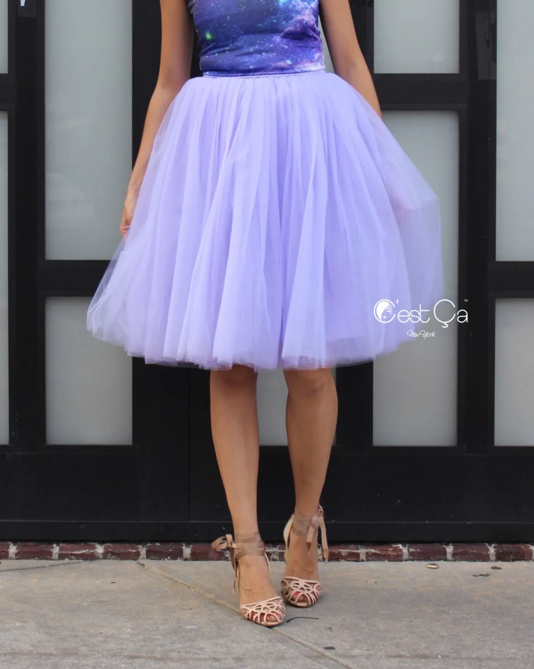 Clarisa Lavender Tulle Skirt - Midi