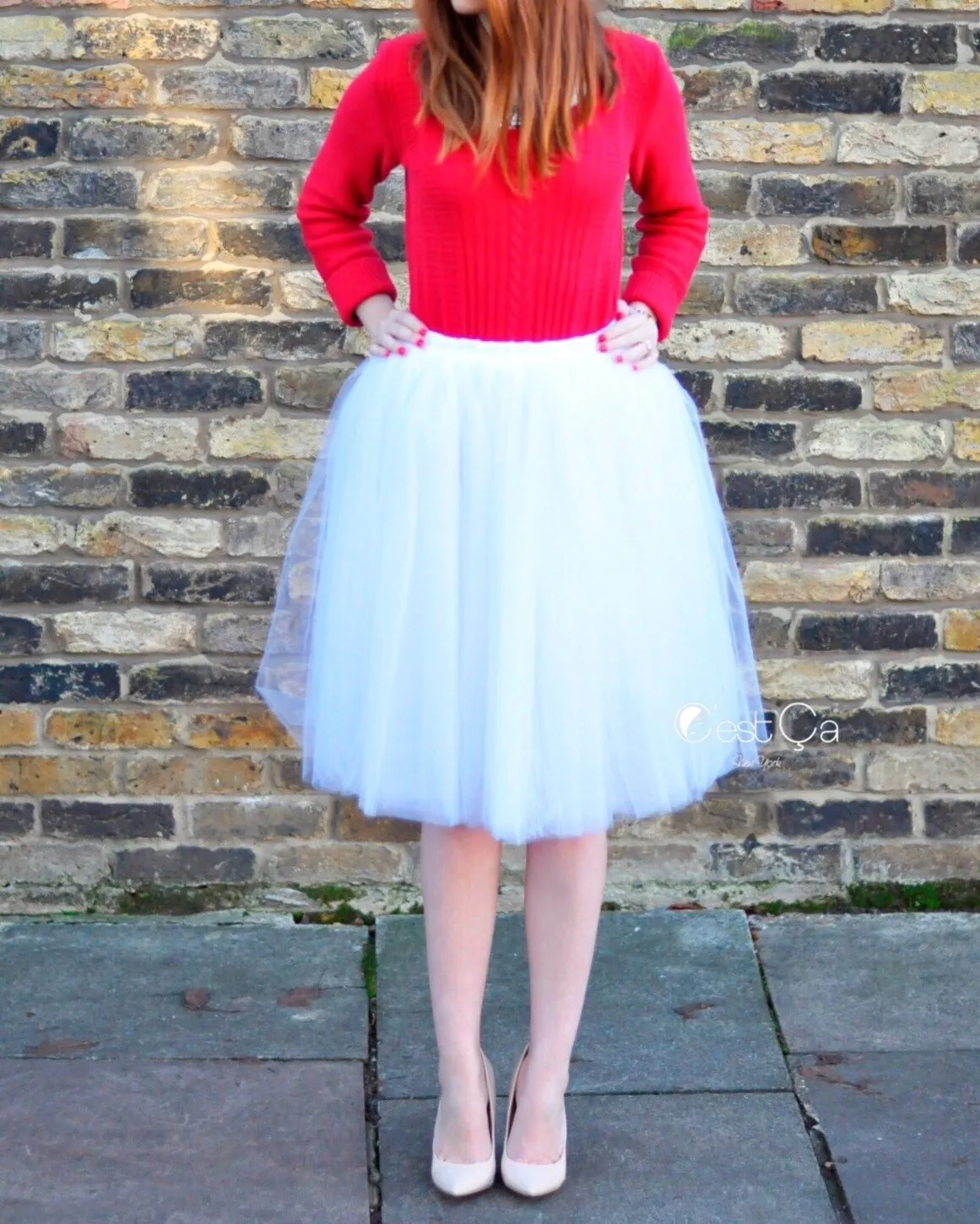 Clarisa Snow White Tulle Skirt - Midi