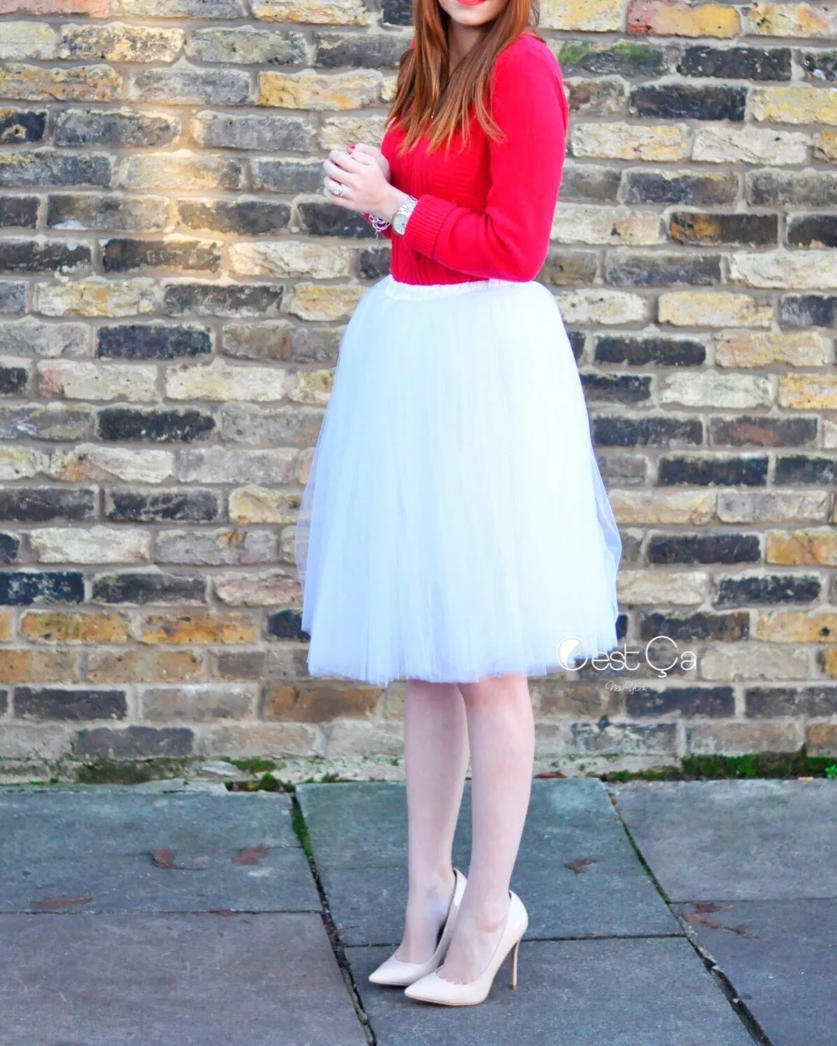 Clarisa Snow White Tulle Skirt - Midi