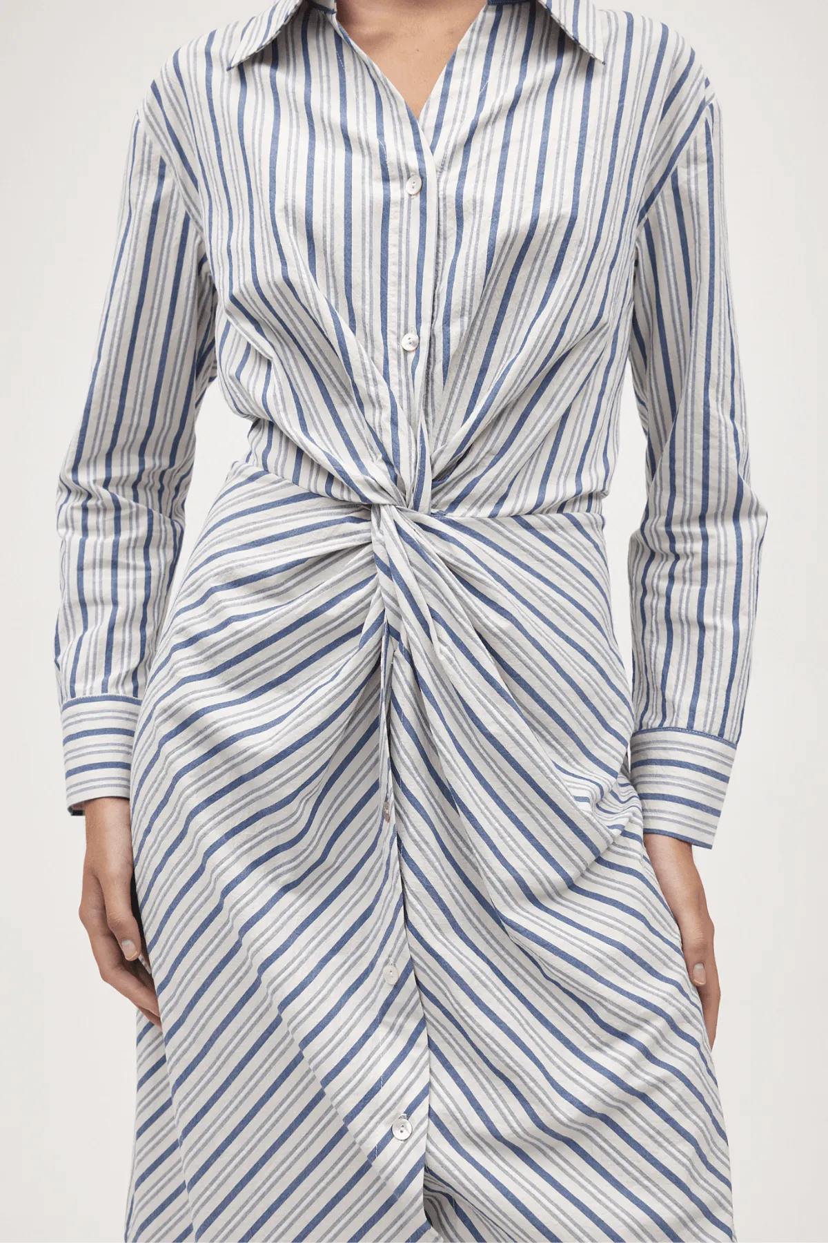 COLLINS DRESS CERULEAN STRIPE