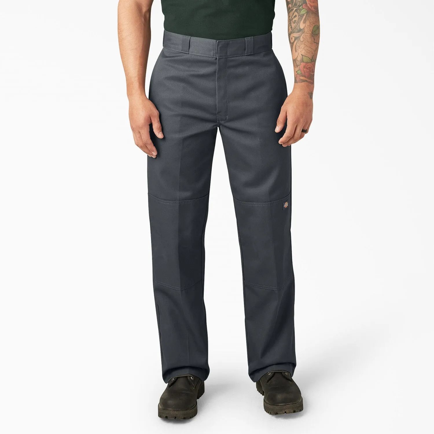 Dickies Men's Loose Fit Twill Double Knee Work Pant_Charcoal