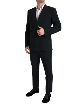 Dolce & Gabbana Black 2 Piece Double Breasted SICILIA Suit