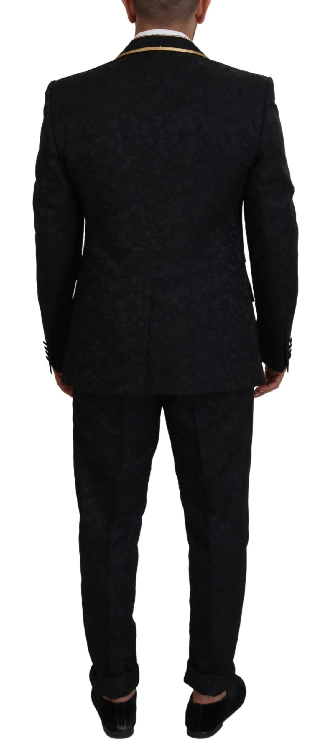 Dolce & Gabbana Black Gold Fantasy Tuxedo Slim Fit Suit