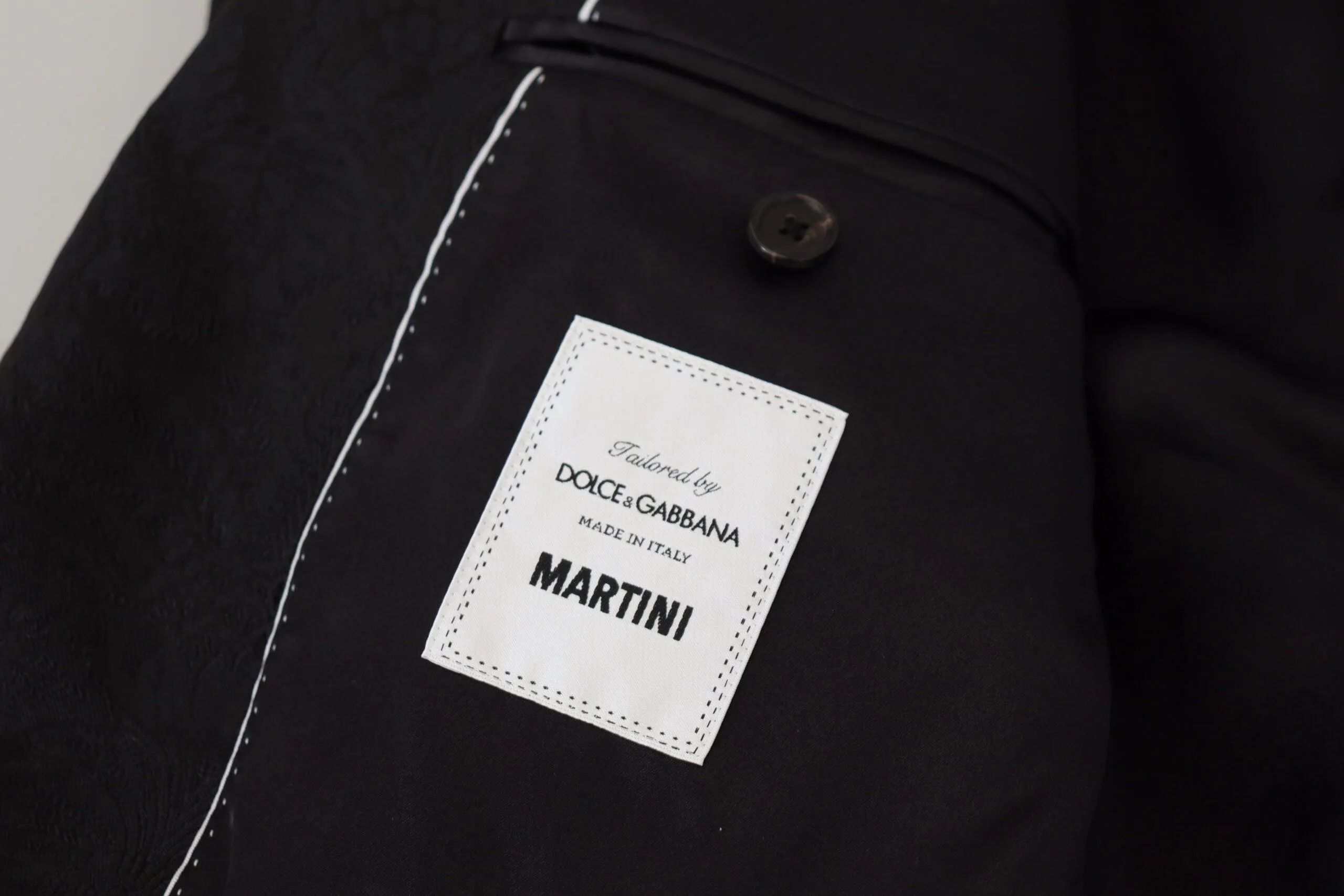 Dolce & Gabbana Black Single Breasted 2 Piece MARTINI Suit