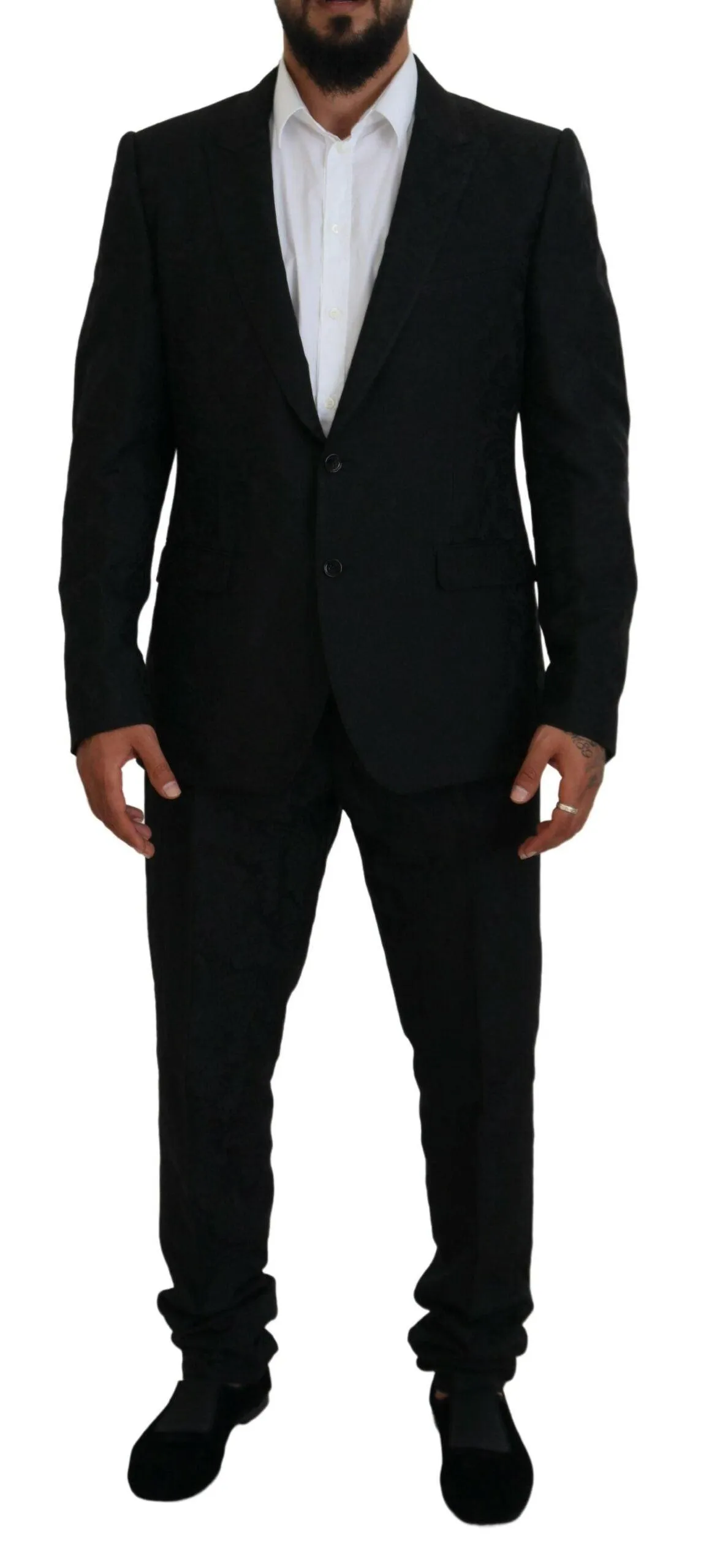 Dolce & Gabbana Black Single Breasted 2 Piece MARTINI Suit