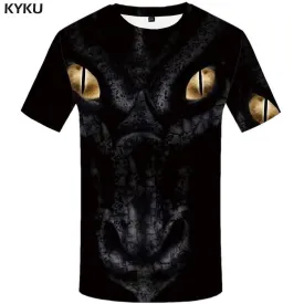 Dragon T shirt Men Black T-shirt 3d Animal T shirts Funny Eye Tshirt Anime Gothic Tshirts Print Mens Fashion Casual Unisex