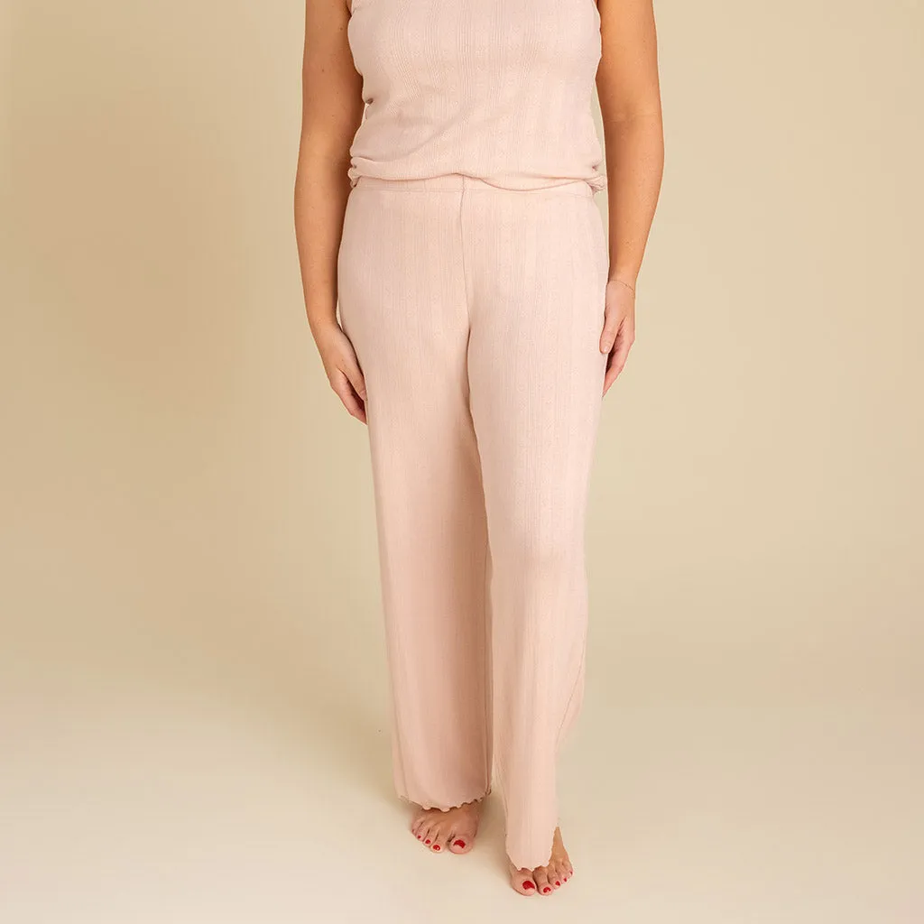 Dusty Blush Women's Pointelle Pants