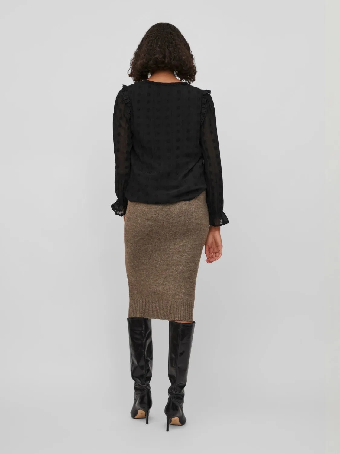 Elia Knitted Pencil Skirt (Crocodile/Melange)