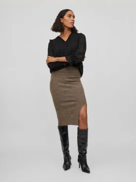 Elia Knitted Pencil Skirt (Crocodile/Melange)