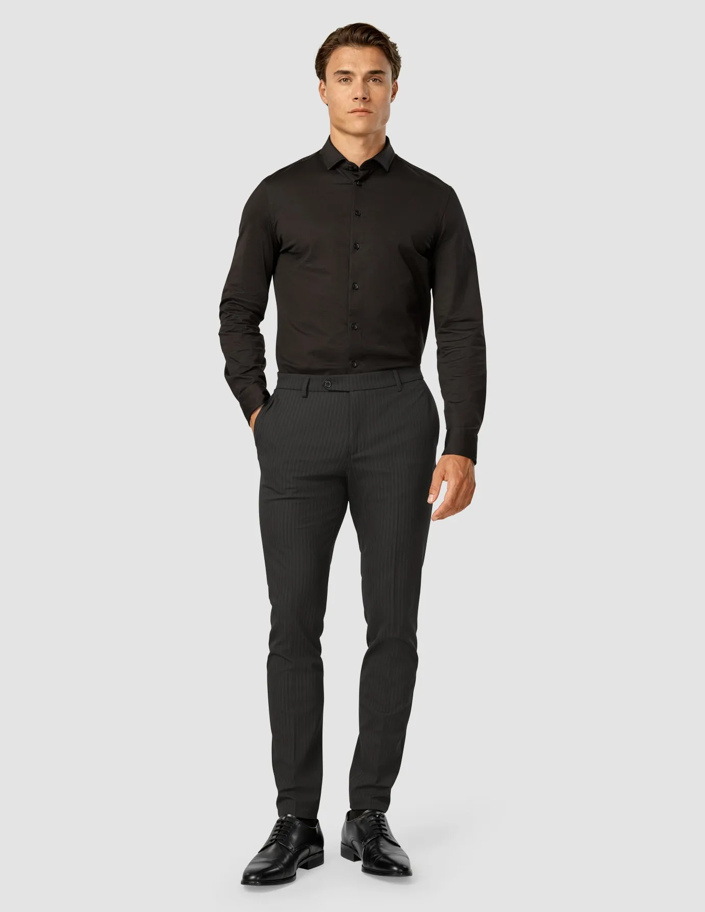 Essential Suit Pants Slim Asphalt Pinstripe