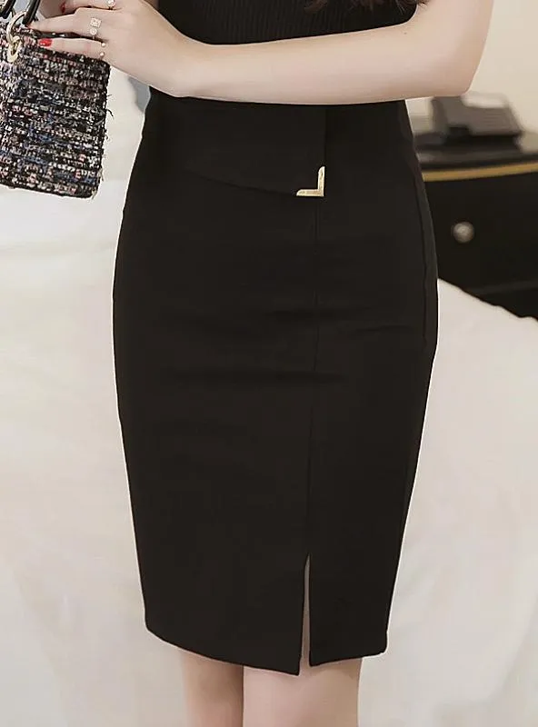 Faldas Women Sexy Elastic High Waist Pencil Skirt