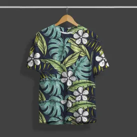 Full Print Floral Design T-Shirt