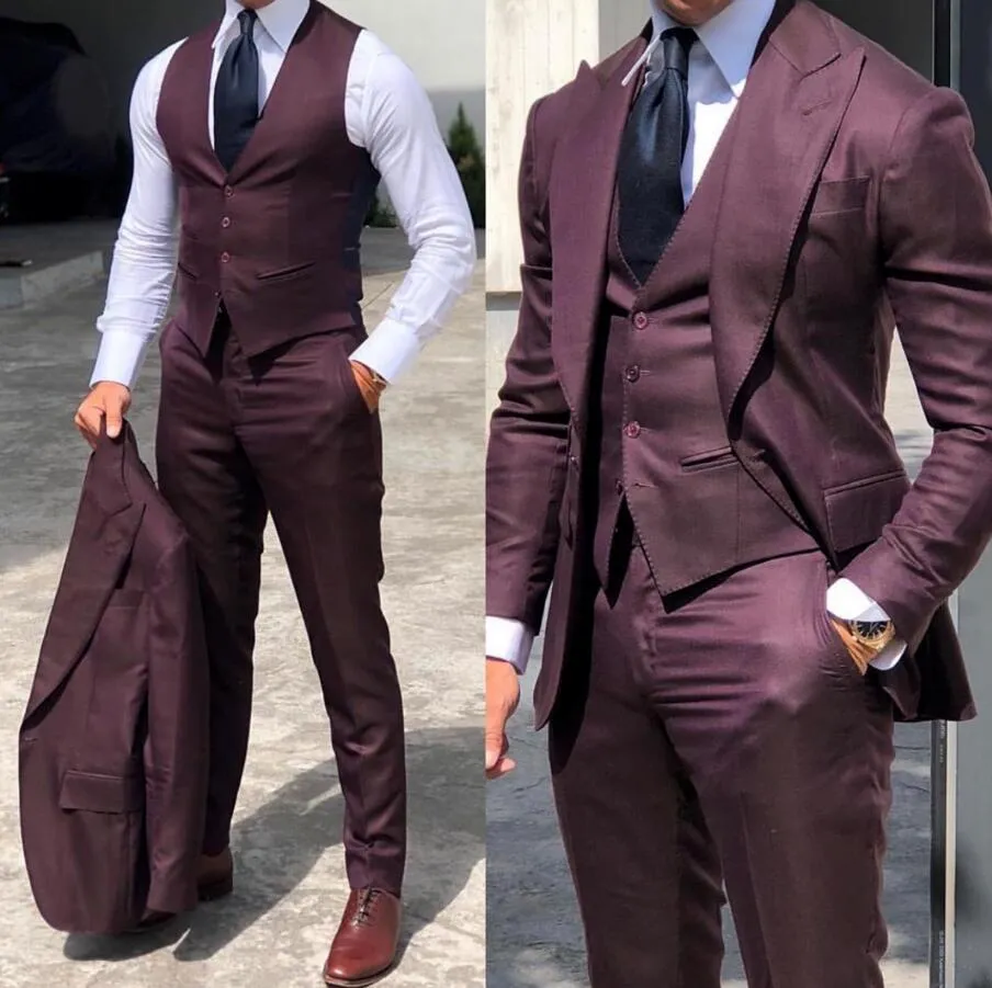 Funki Buys | Suits | Men's 3 Pcs Slim Fit Formal Wedding Suits