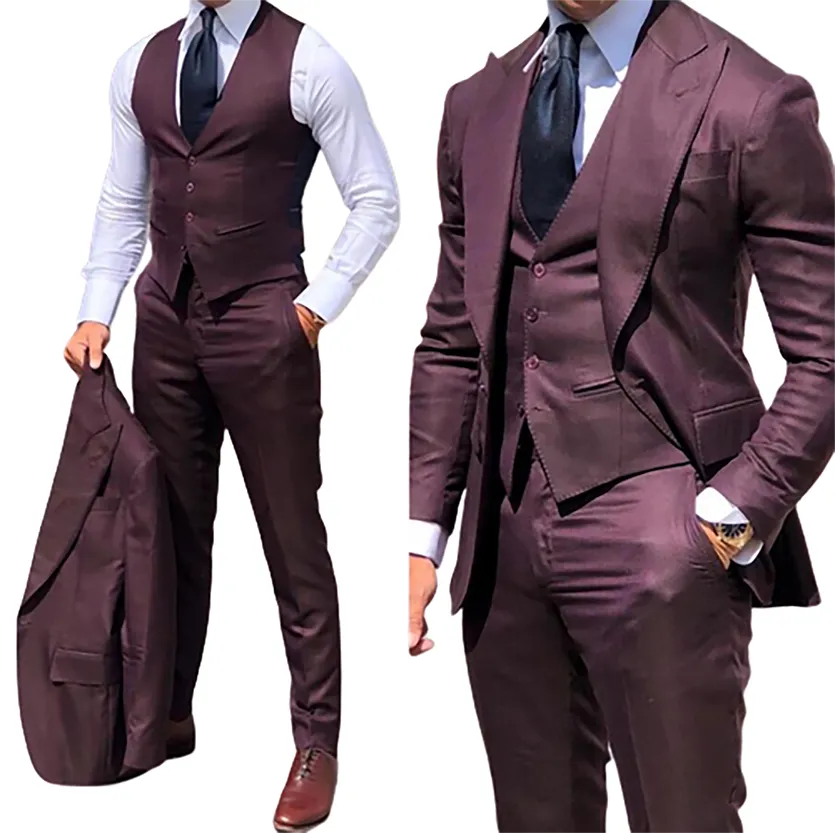 Funki Buys | Suits | Men's 3 Pcs Slim Fit Formal Wedding Suits