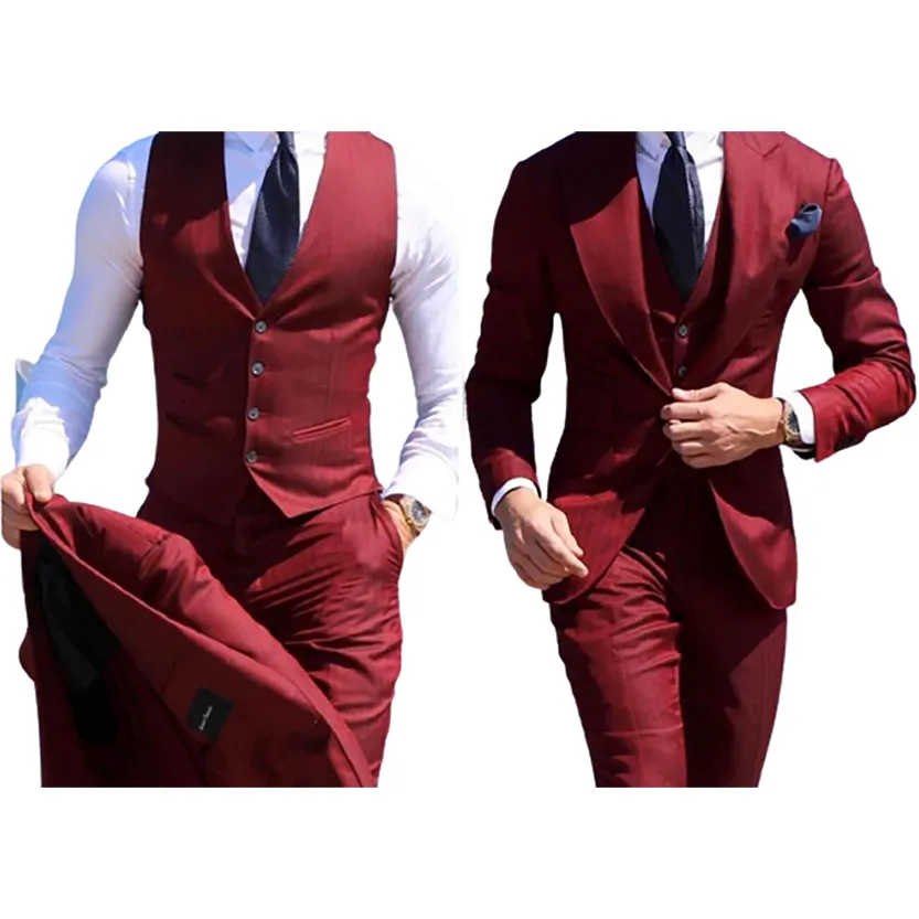 Funki Buys | Suits | Men's 3 Pcs Slim Fit Formal Wedding Suits