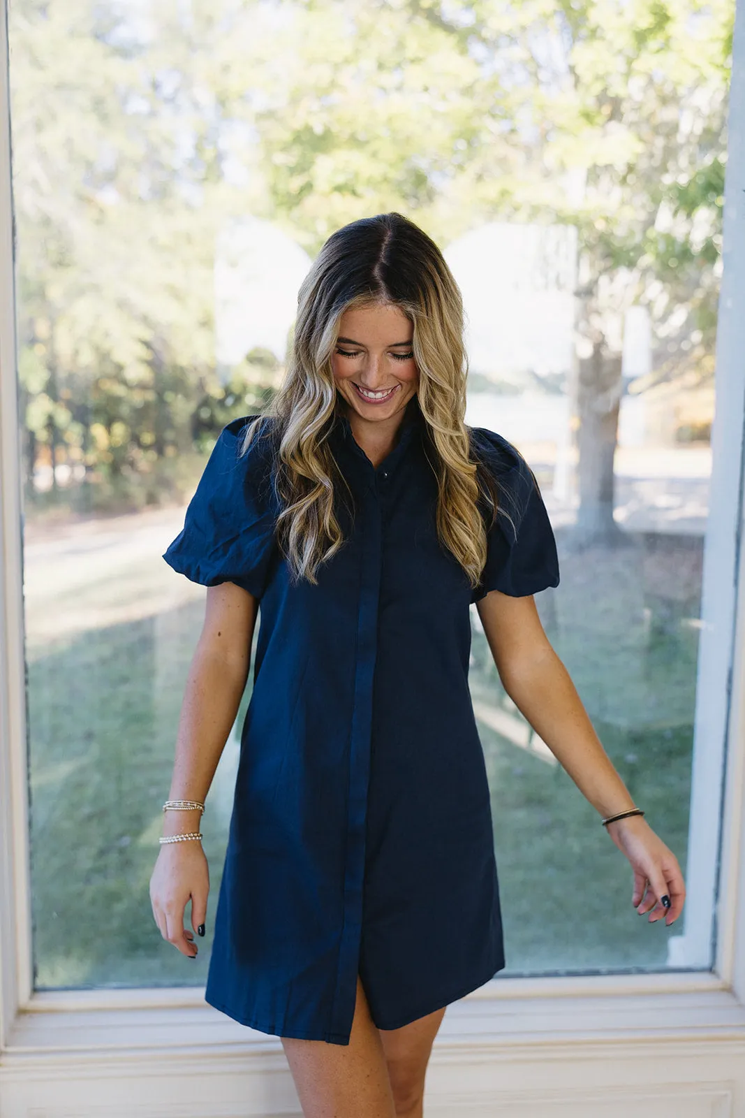 Giada Mini Dress - Navy