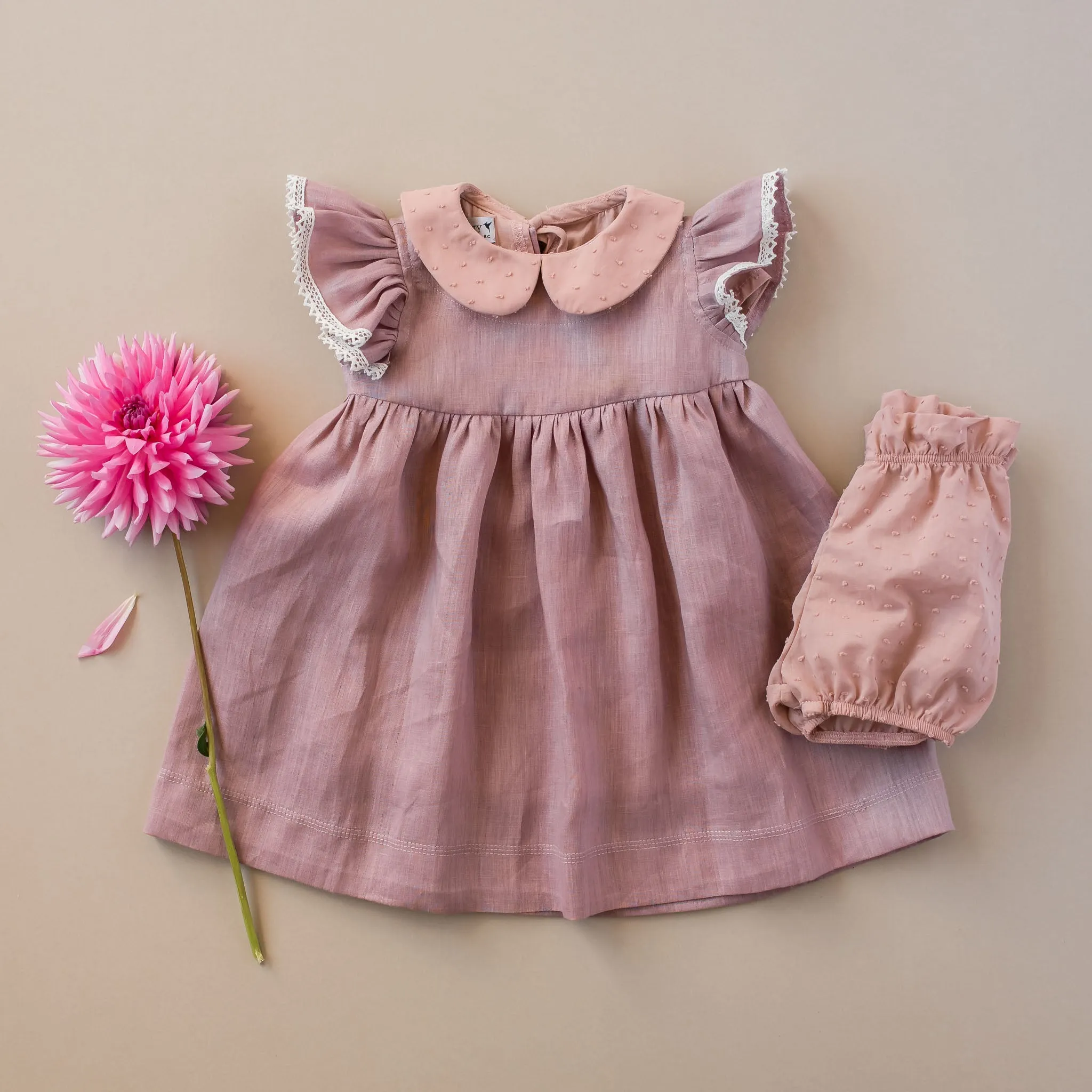 Joy, in Soft Mauve Linen | RTS