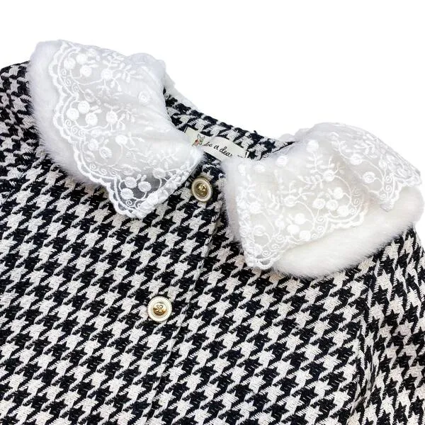 Lace Fur Houndstooth Jacket/Doe a Dear