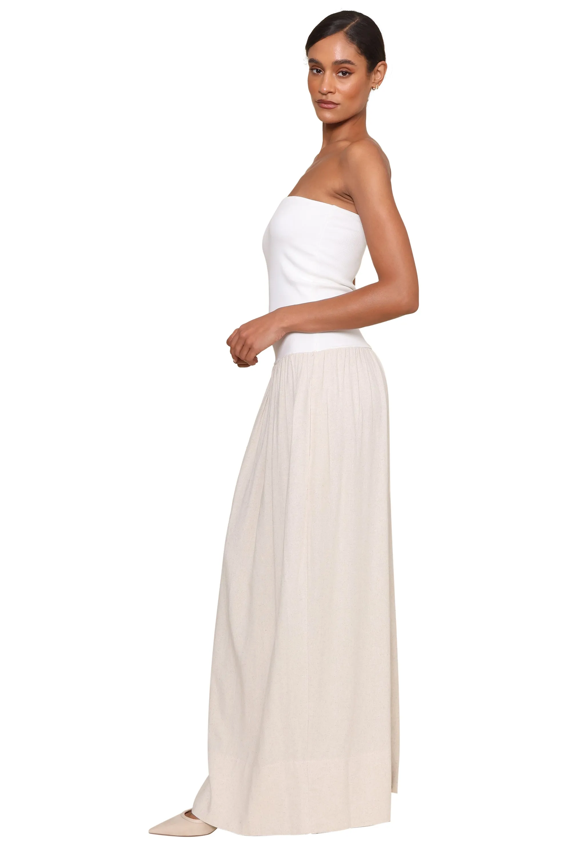 Lake Como Linen Ribbed Dress