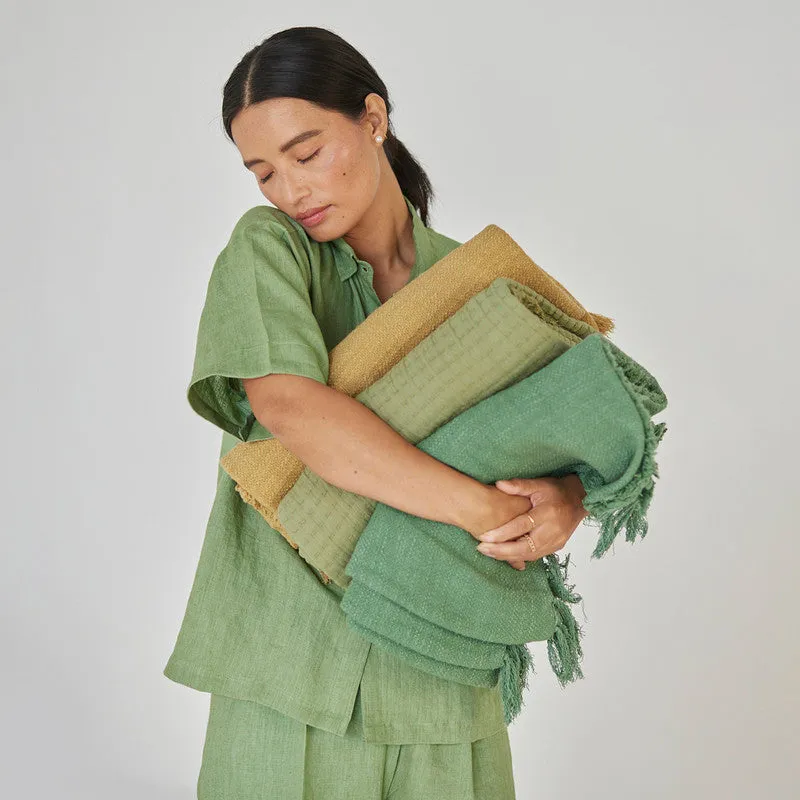 Linen Co Ord Set For Women | Shirt & Pant | Oversized | Green