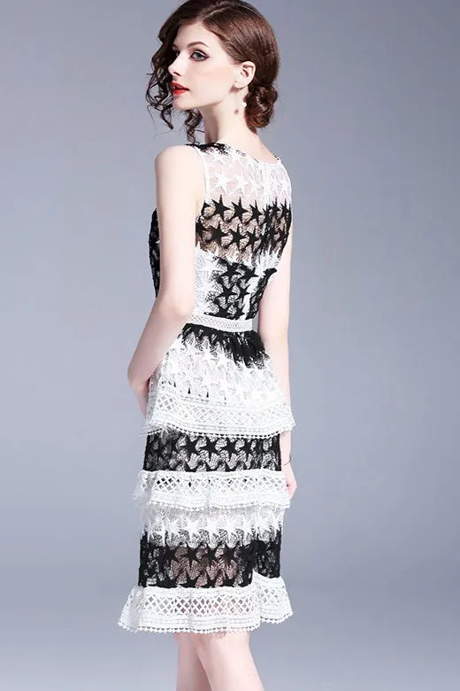 Little Star Lace Layered Dress