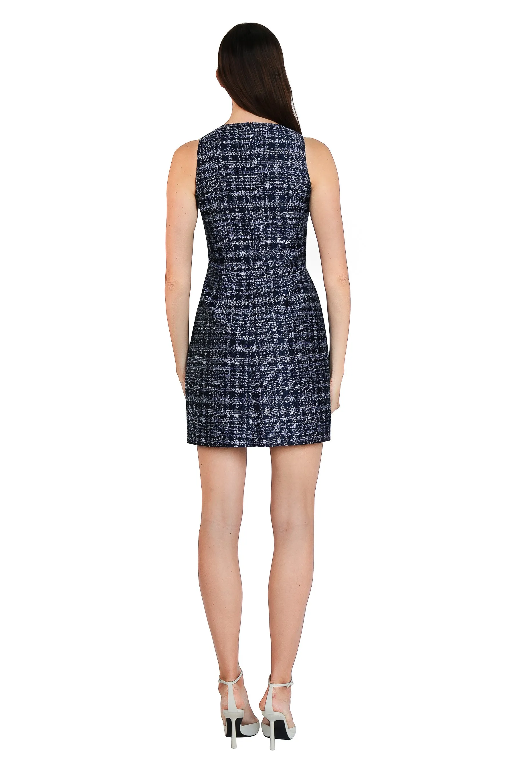 Maxine Jacquard V-Neck Dress