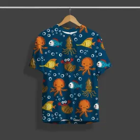 Men's Sea Fish Printed T-Shirt