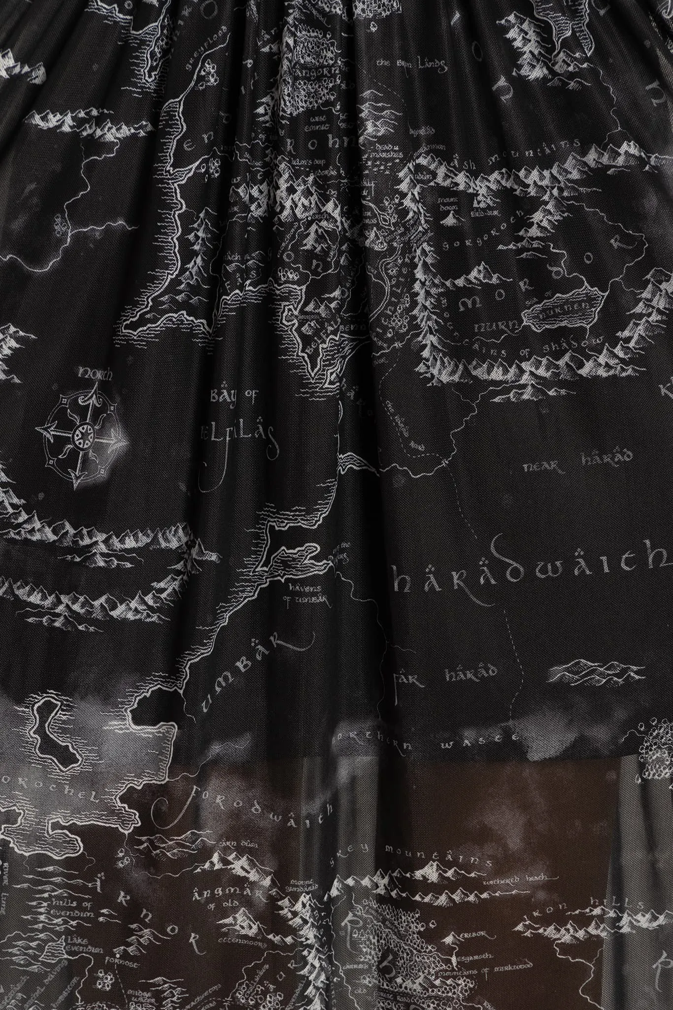 Middle-earth Map Black Stellar Dress