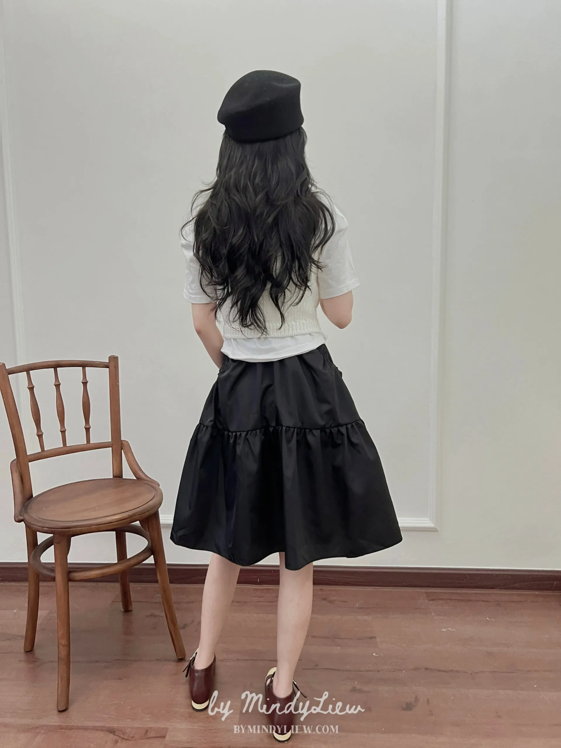 ML24306 Black Puffy Short Skirt